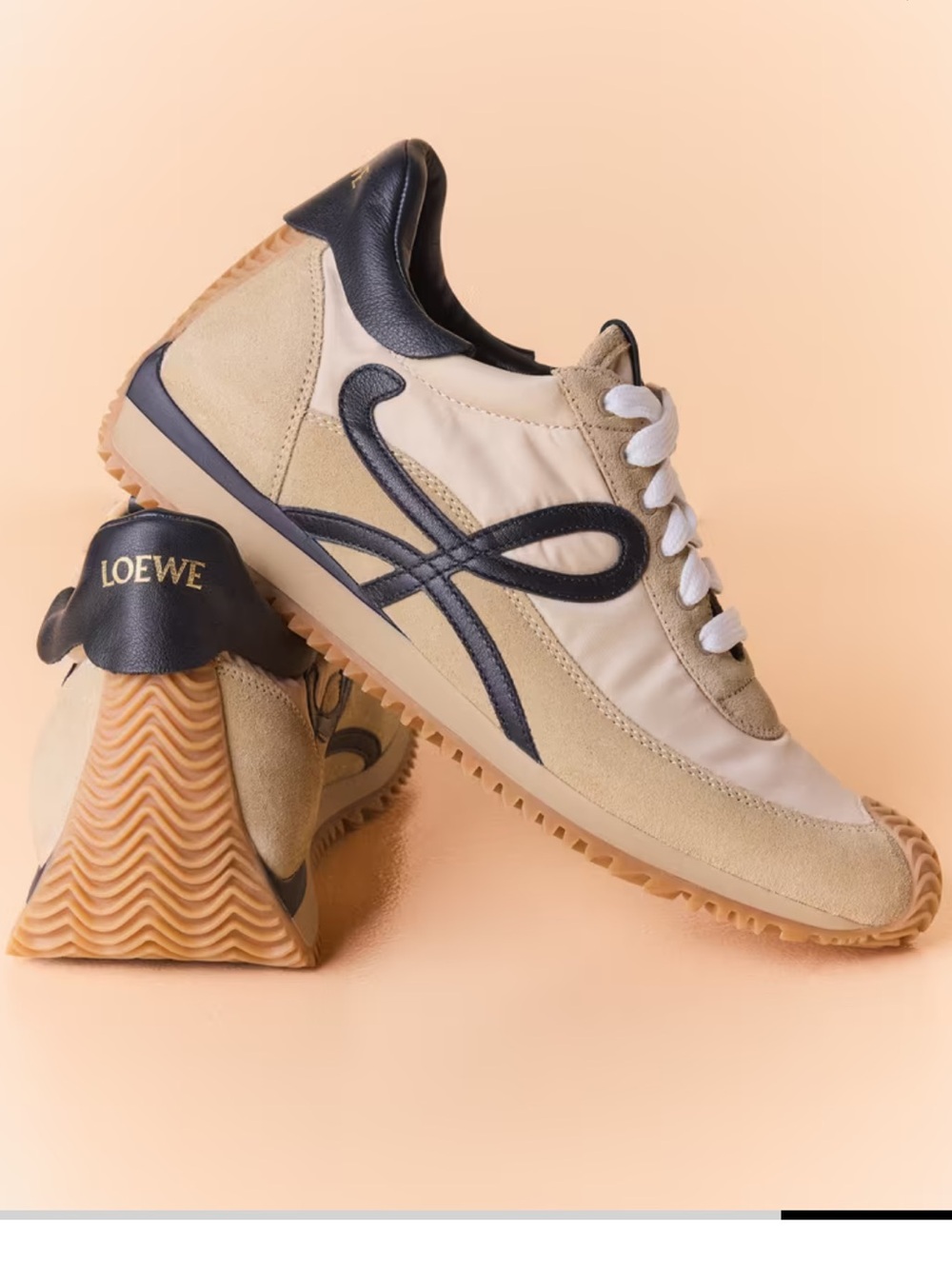 LOEWE Flow Runner Suede And Leather Sneakers Size 41. - Picture 3 of 14